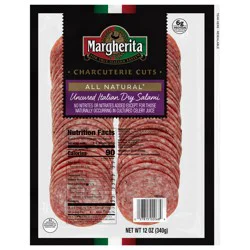 Margherita Uncured Italian Dry Salami Charcuterie Cuts 12 oz