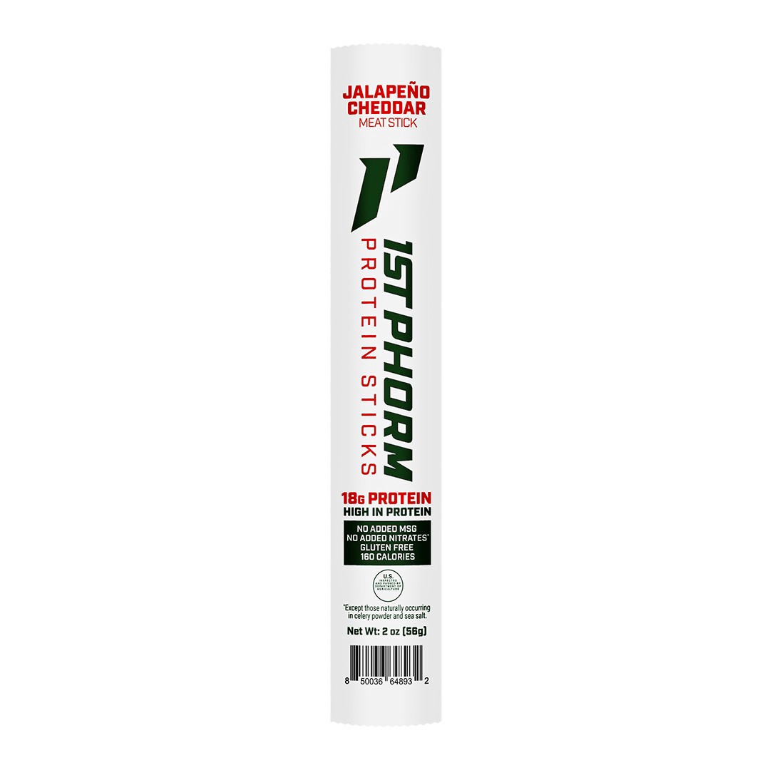 slide 1 of 1, 1St Phorm Jalapeno Cheddar Meat Stick, 2 oz