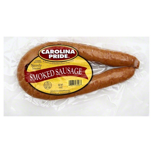 slide 1 of 1, Carolina Pride Smoked Rope Sausage, 14 oz