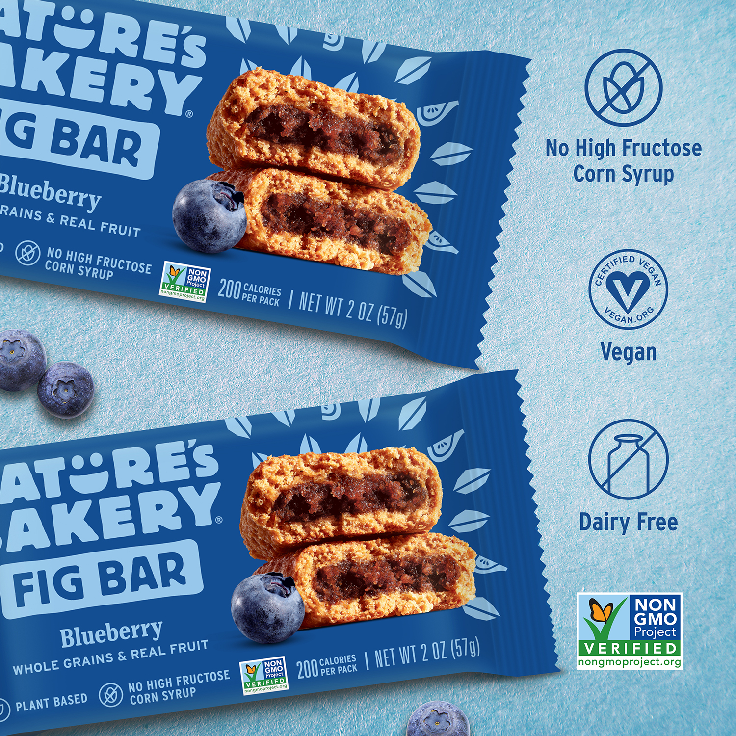 slide 4 of 5, Nature's Bakery Blueberry Whole Wheat Fig Bars, Snack Bars, 6 Ct, 6 ct