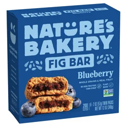 Nature's Bakery Blueberry Whole Wheat Fig Bars, Snack Bars, 6 Ct