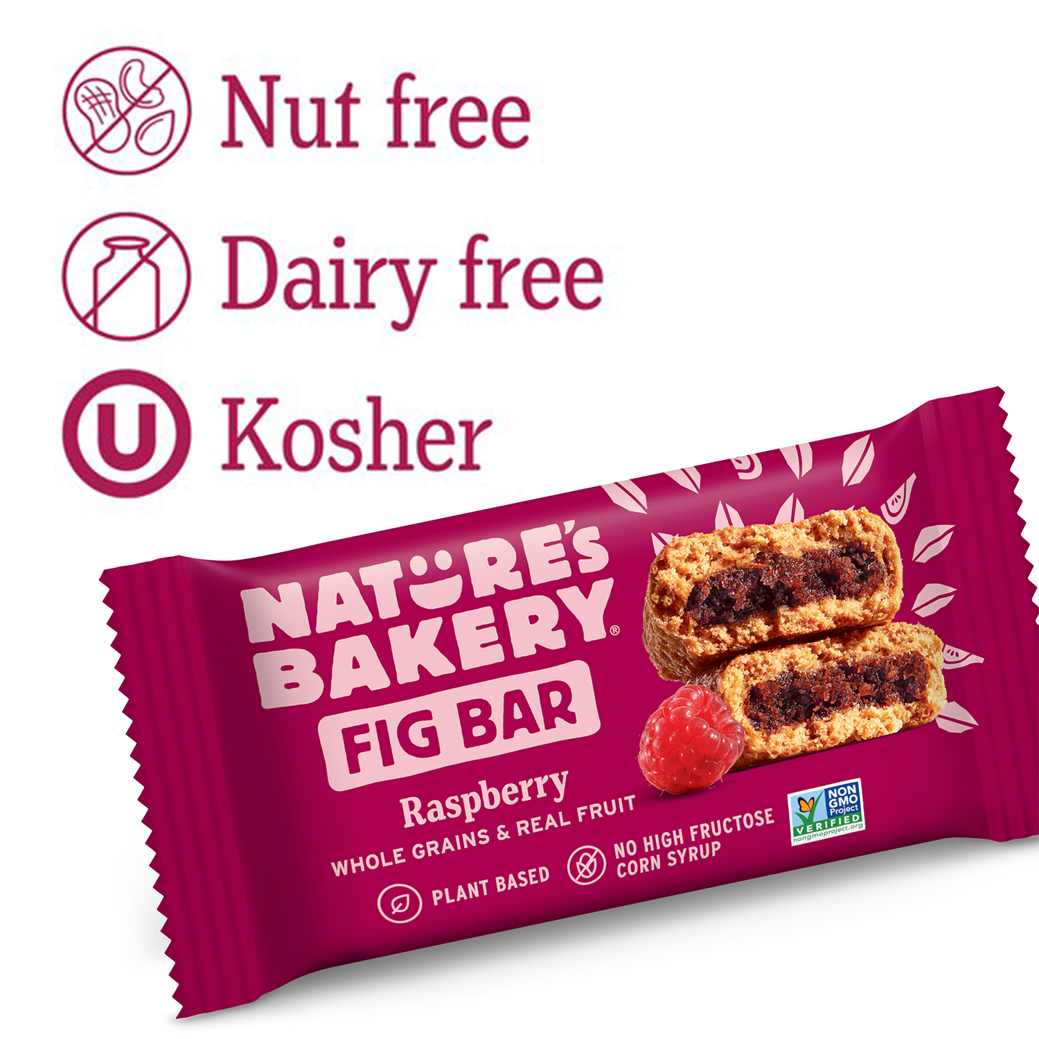 slide 5 of 5, Nature's Bakery Raspberry Whole Wheat Fig Bars, Snack Bars, 6 Ct, 6 ct; 2 oz