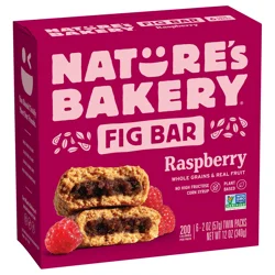 Nature's Bakery Raspberry Whole Wheat Fig Bars, Snack Bars, 6 Ct