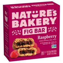 Nature's Bakery Raspberry Whole Wheat Fig Bars, Snack Bars, 6 Ct