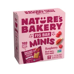 Nature's Bakery Raspberry Whole Wheat Fig Bar Minis, Snack Bars, 10 Ct