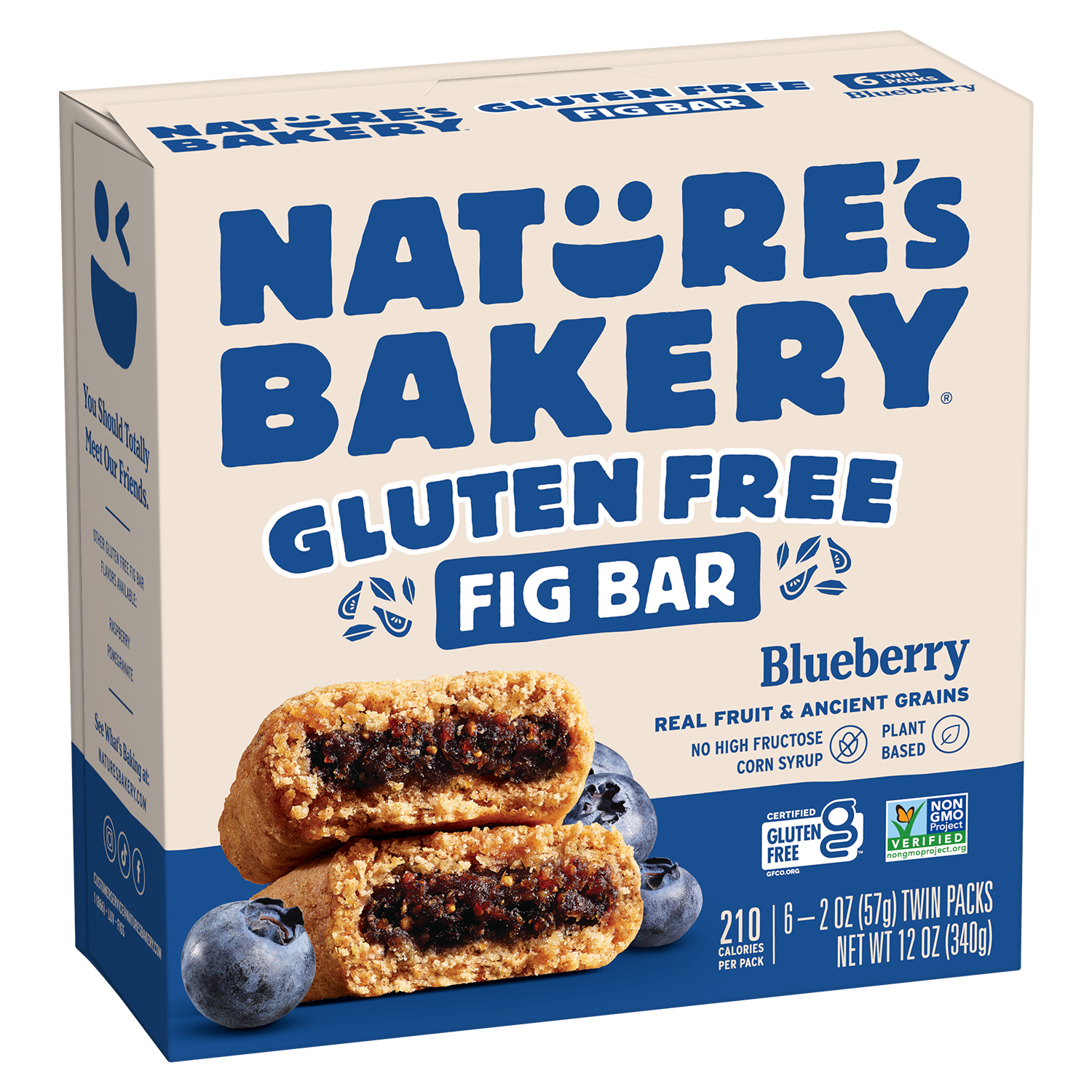 slide 1 of 8, Nature's Bakery Blueberry Gluten Free Fig Bars, Snack Bars, 6 Ct, 6 ct
