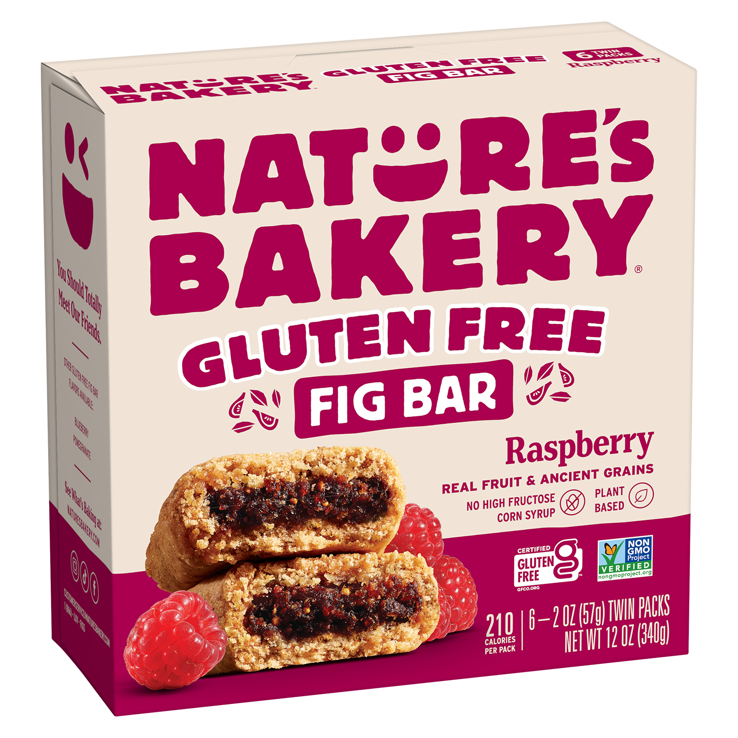 slide 1 of 7, Nature's Bakery Raspberry Gluten Free Fig Bars, Snack Bars, 6 Ct, 6 ct