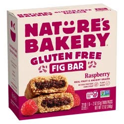 Nature's Bakery Raspberry Gluten Free Fig Bars, Snack Bars, 6 Ct