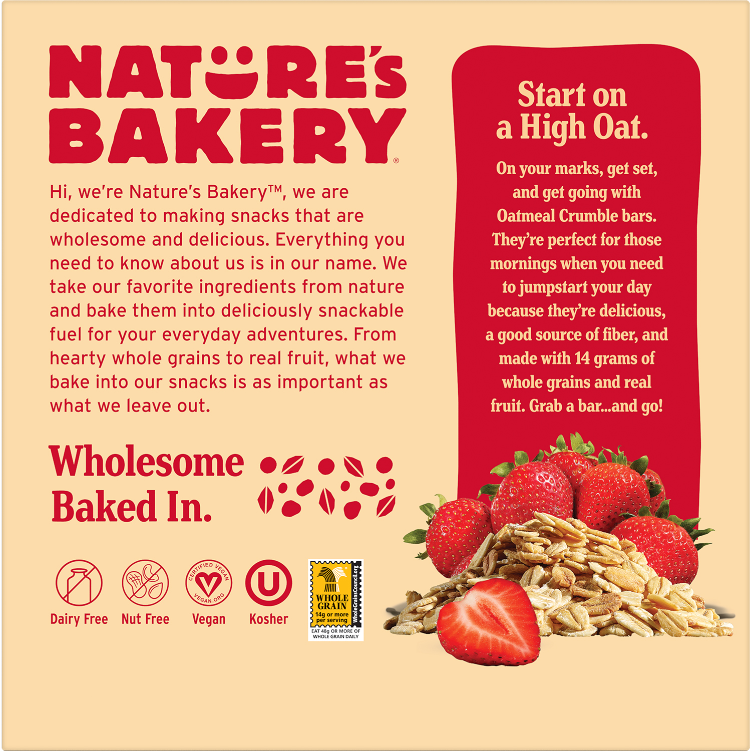 slide 2 of 6, Nature's Bakery Strawberry Oatmeal Crumble Bars, Breakfast Bars, 6 Ct, 6 ct; 1.41 oz