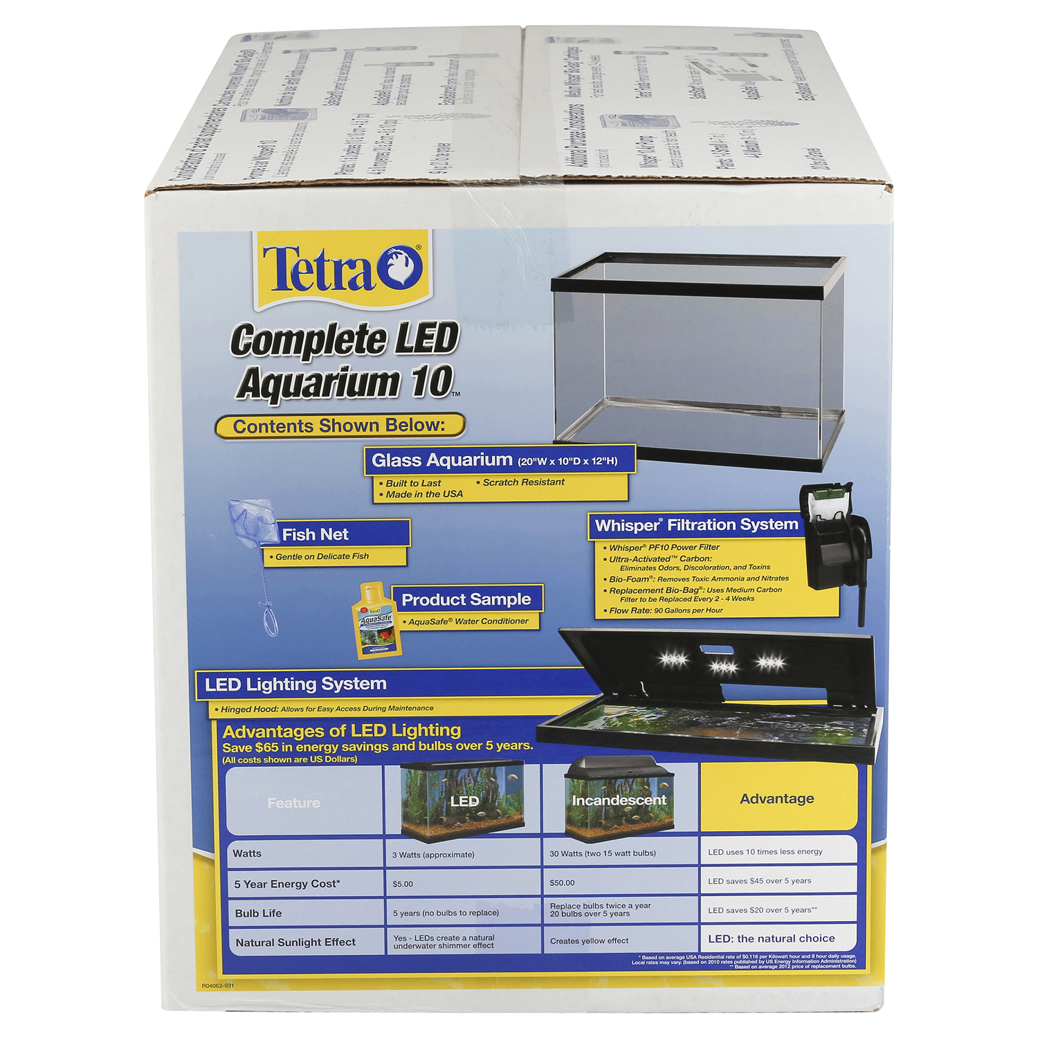 slide 2 of 4, Tetra Glass Deluxe Aquarium Kit, 10 gal