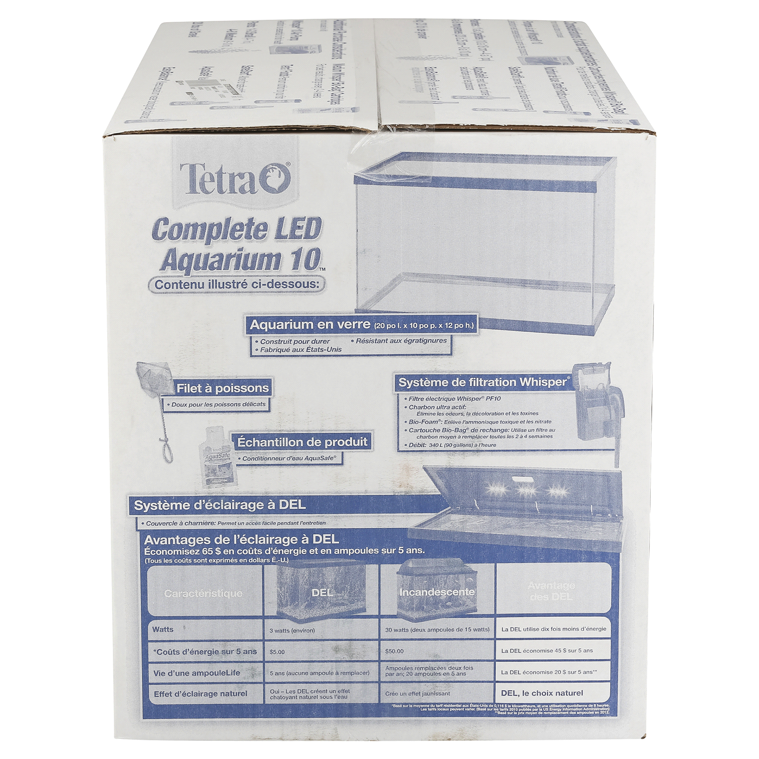 slide 3 of 4, Tetra Glass Deluxe Aquarium Kit, 10 gal