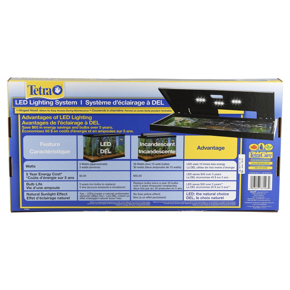 slide 2 of 2, Tetra LED Aquarium Hood 20, 20 in