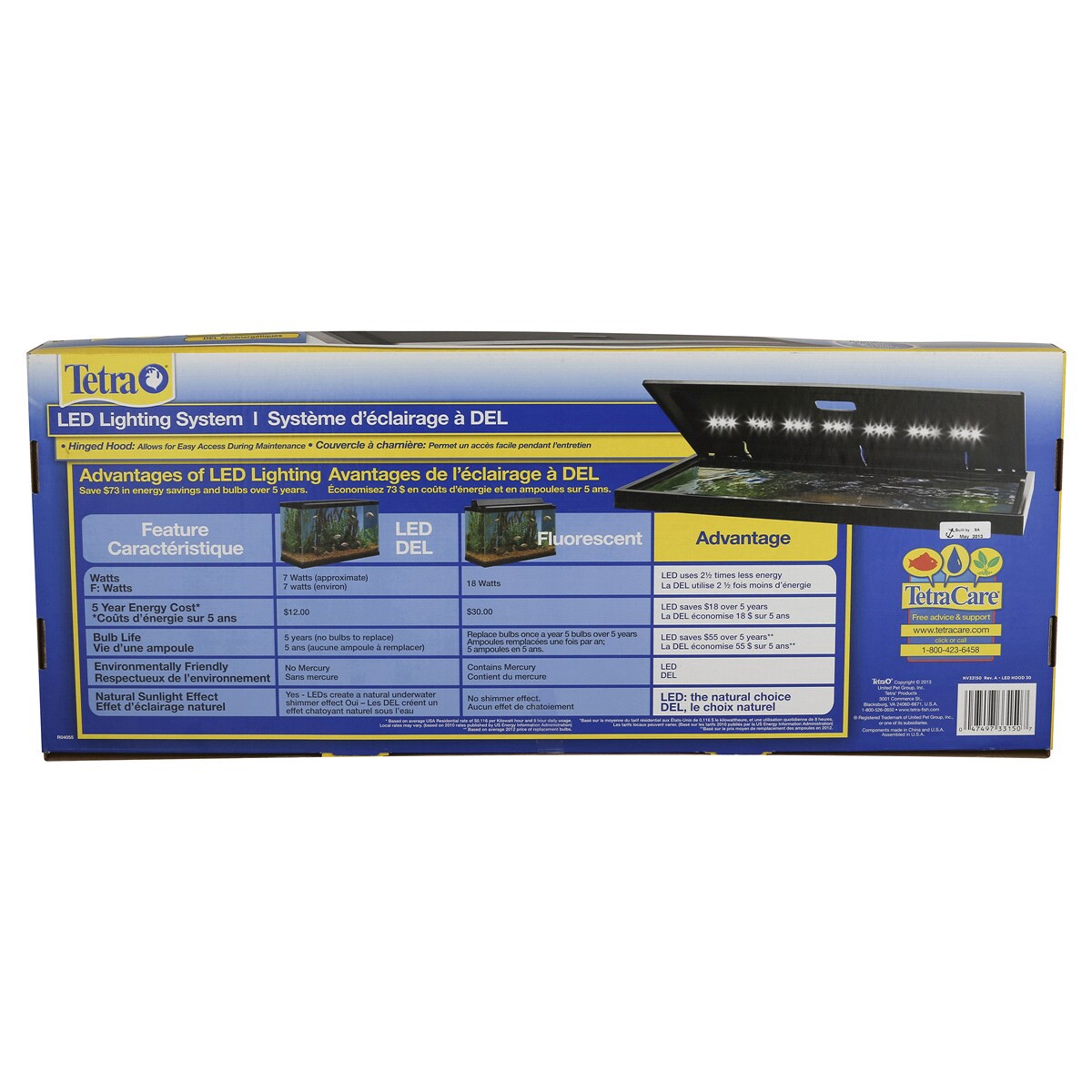 slide 2 of 2, Tetra LED 30 Aquarium Hood, 30 in