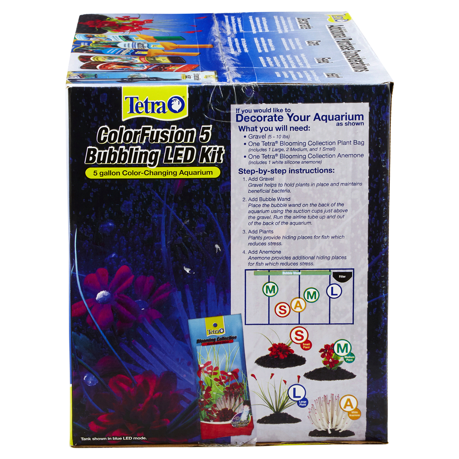 slide 3 of 5, Tetra ColorFusion 5 Bubbling LED Aquarium Kit, 5.5 gal
