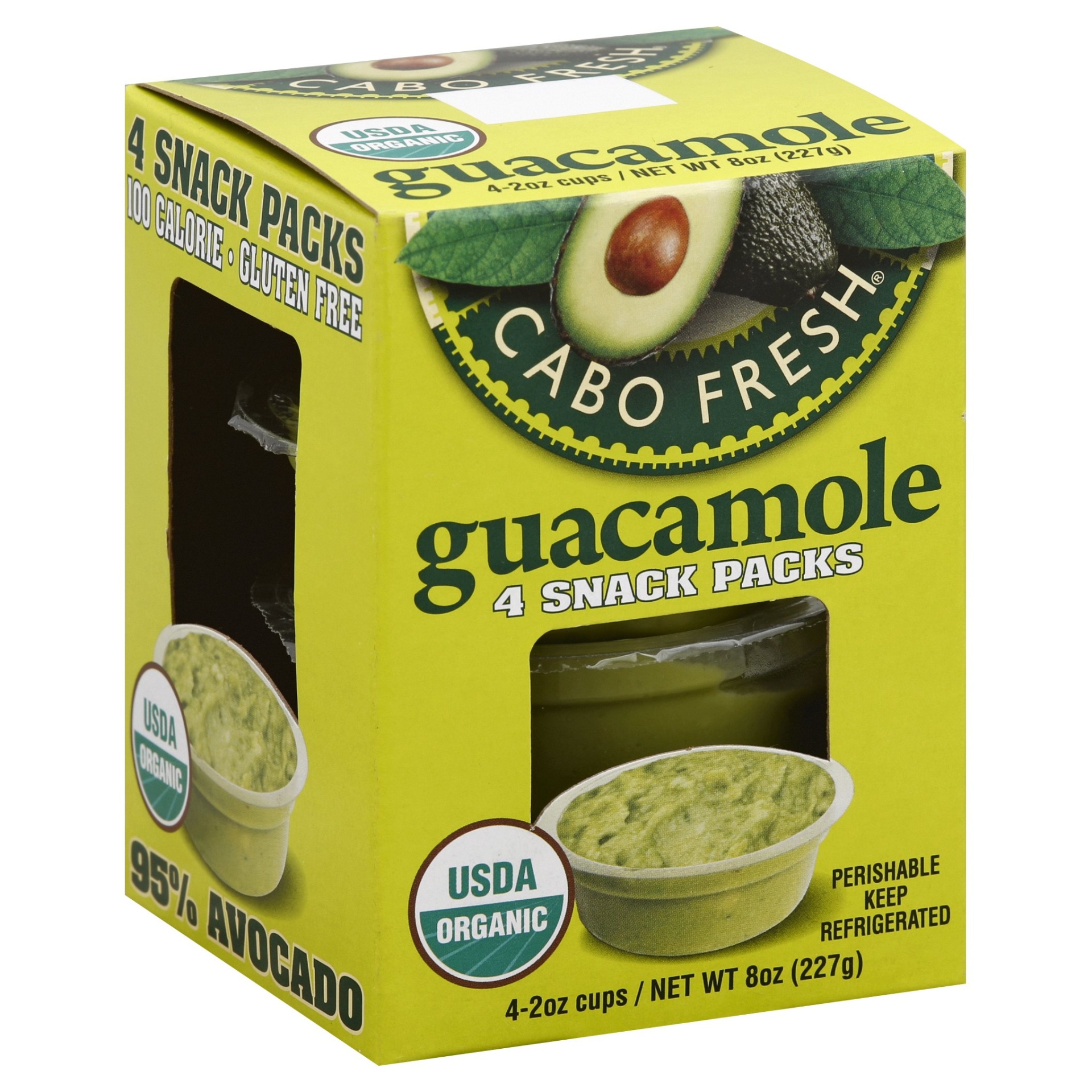 slide 1 of 1, Cabo Fresh Guacamole Snack Packs, 4 ct; 2 oz