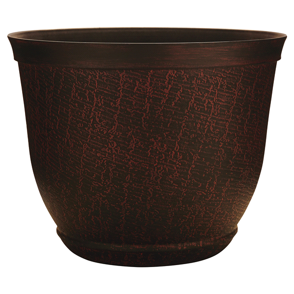 slide 1 of 1, Southern Patio Coronus Pot Hot Coal Finish 12.5 Inch, 12.5 in