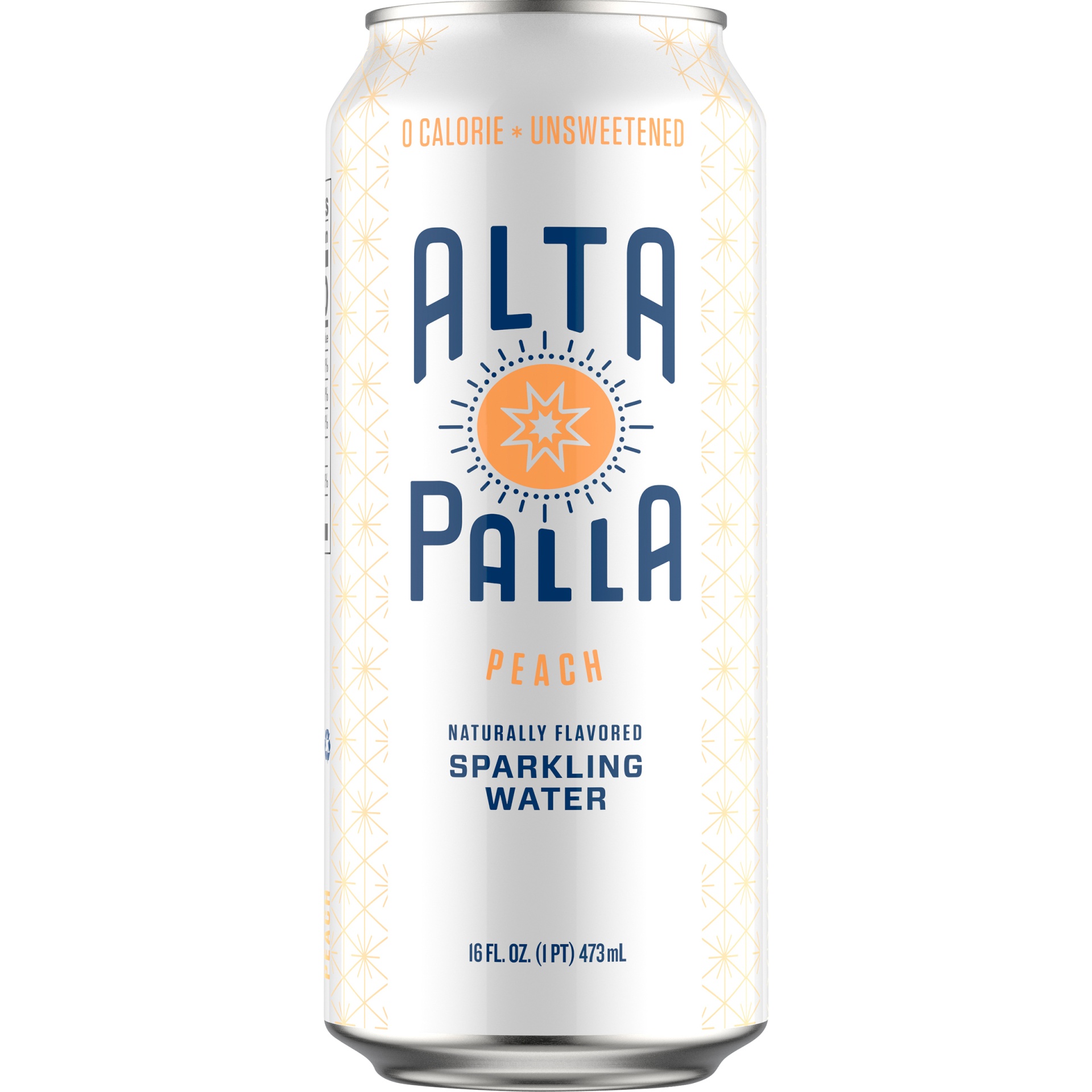 slide 1 of 1, Alta Palla Naturally Flavored Zero Calorie Zero Sugar Sparkling Water, Peach- 16 fl oz, 16 fl oz