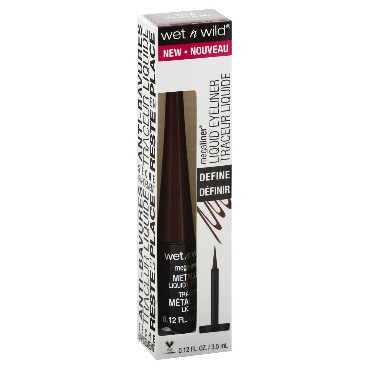 slide 3 of 9, wet n wild Metallic Brown 112A Define Liquid Eyeliner 0.12 oz, 0.12 oz