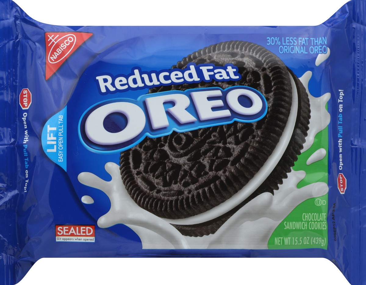 slide 5 of 6, Oreo Cookies Reduced Fat, 15.5 oz