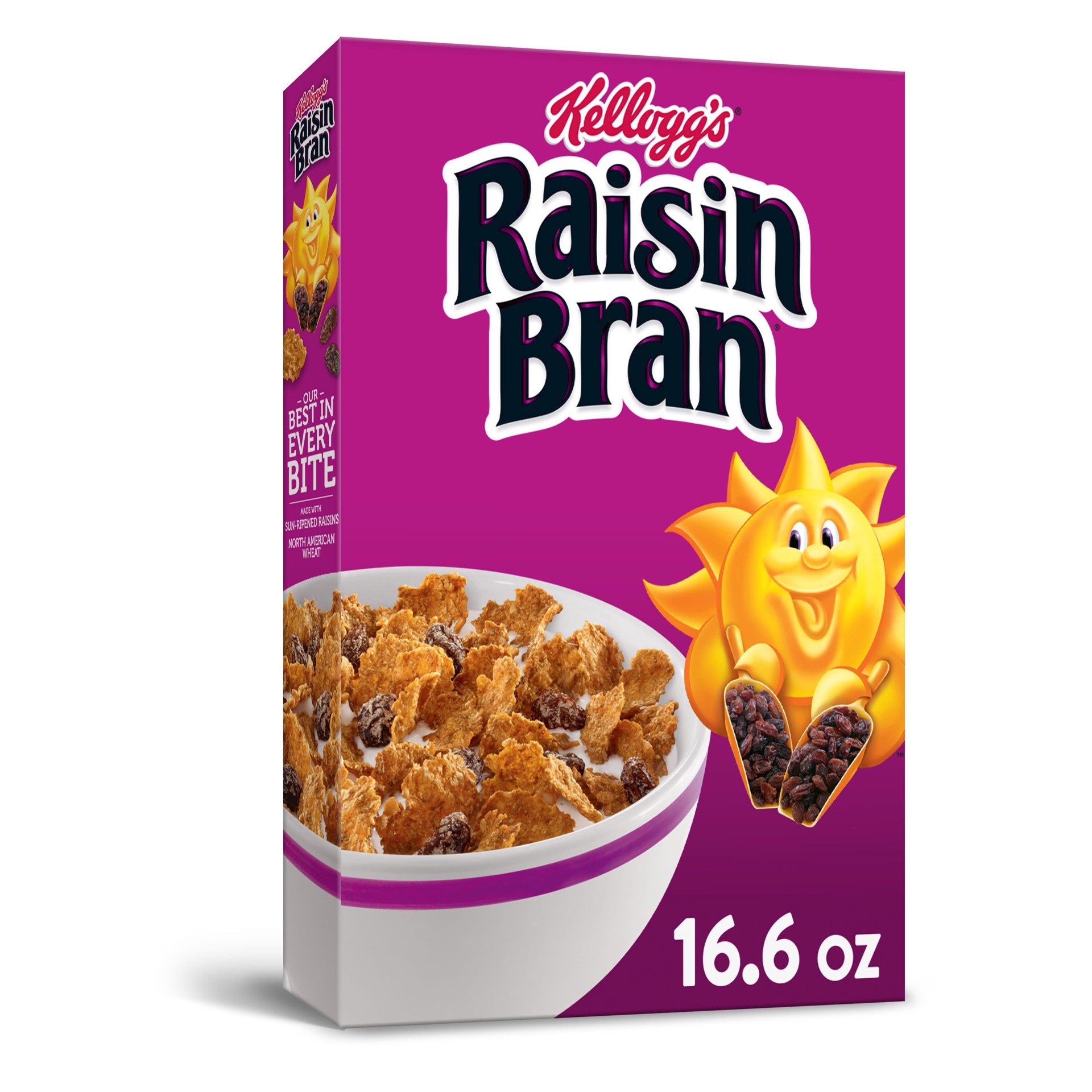 slide 1 of 7, Kellogg's Raisin Bran Original Cold Breakfast Cereal, 16.6 oz