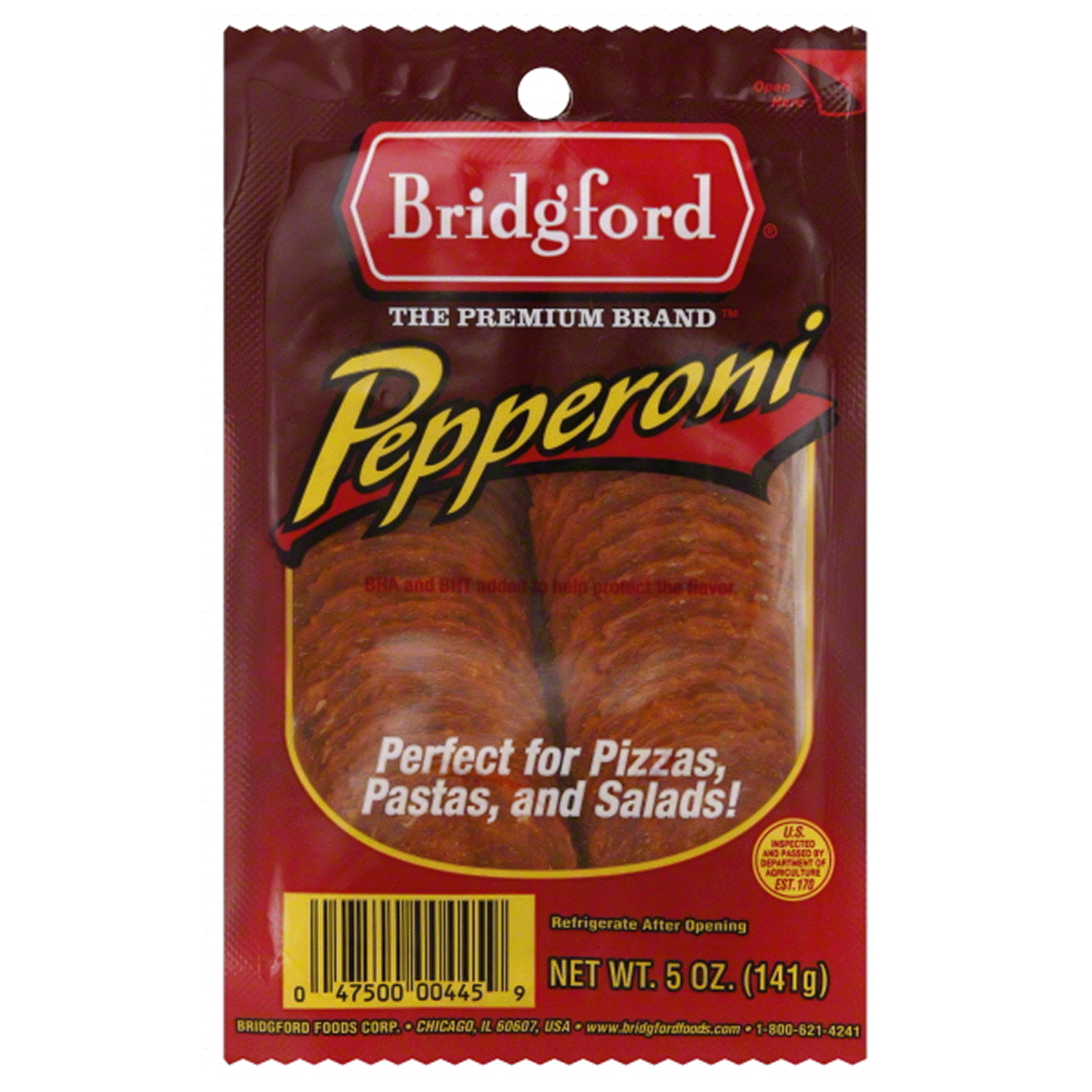slide 1 of 1, Bridgford Gluten Free! Pepperoni 5 oz, 5 oz