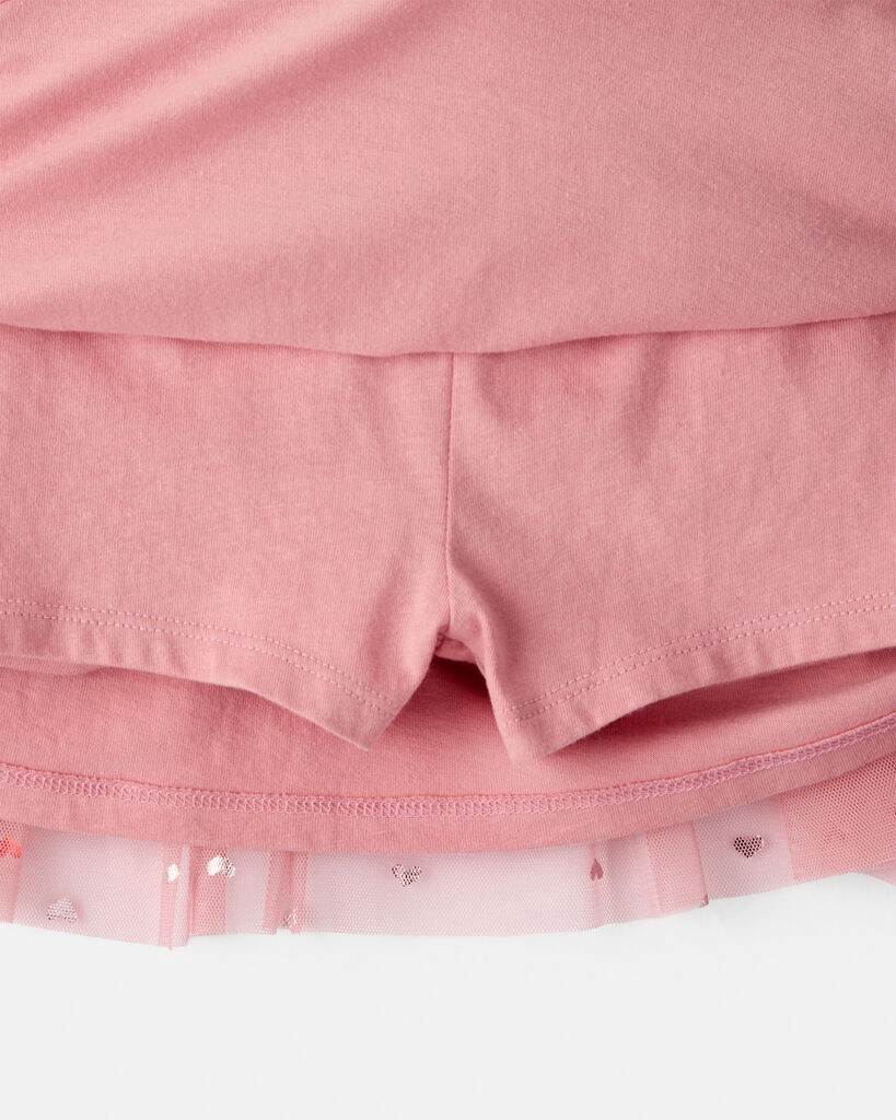 slide 2 of 3, Carter's Toddler Girl Heart Tulle Skort - Pink Pink 5T, 1 ct