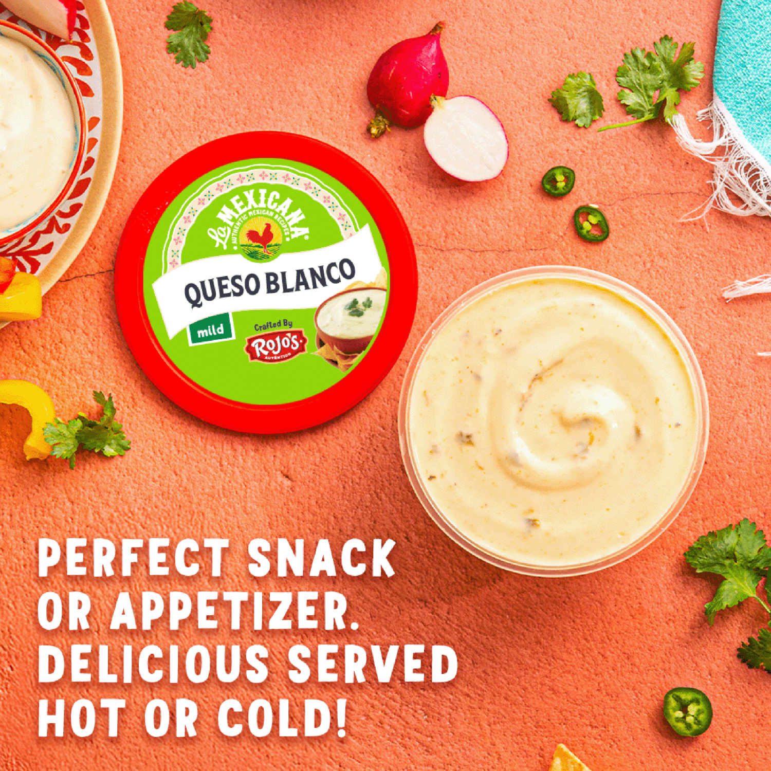 slide 4 of 6, Rojo's Rojos Queso Blanco With Green Chiles, 12 oz