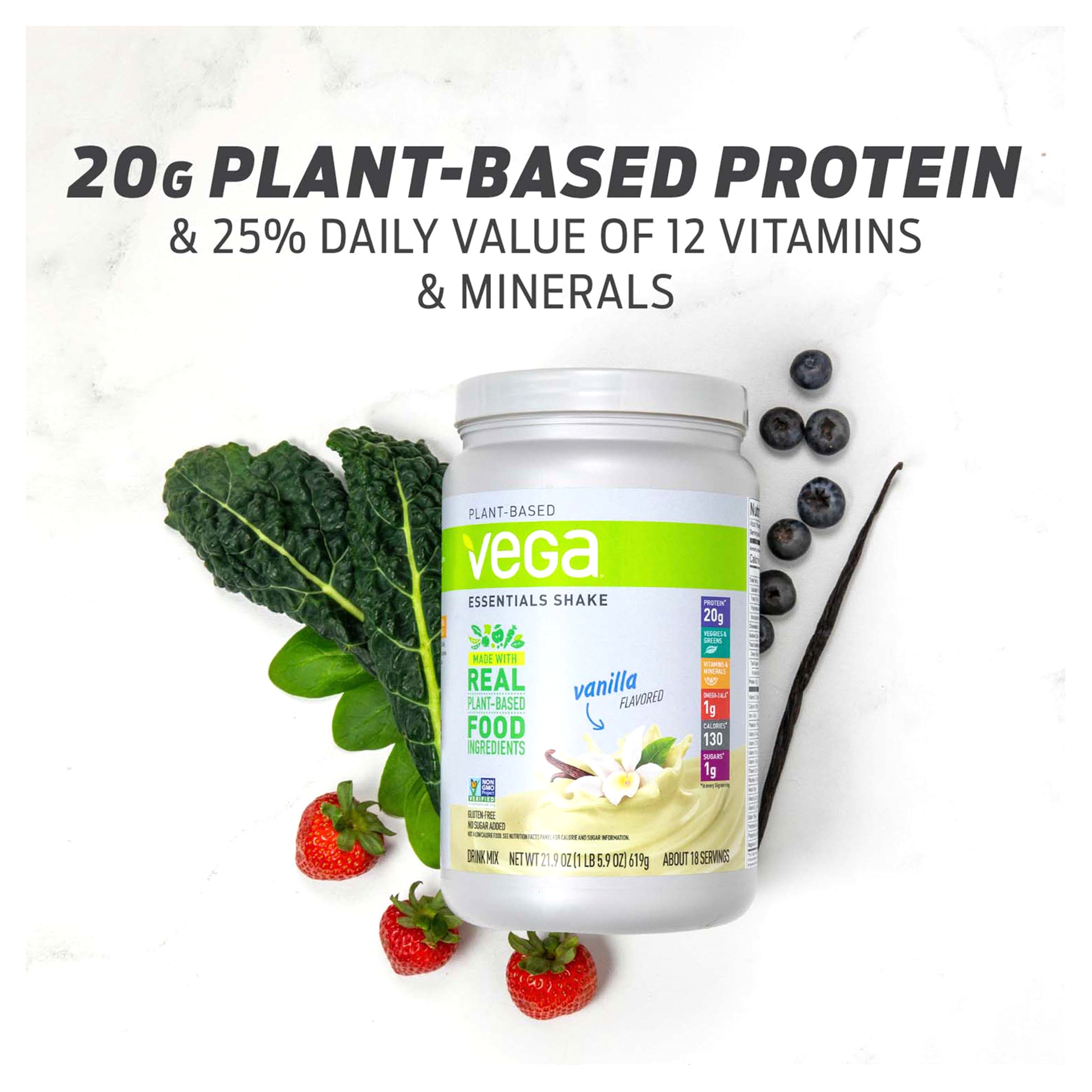 slide 17 of 17, Vega Essentials Vanilla Protein Powder, 21.9 oz