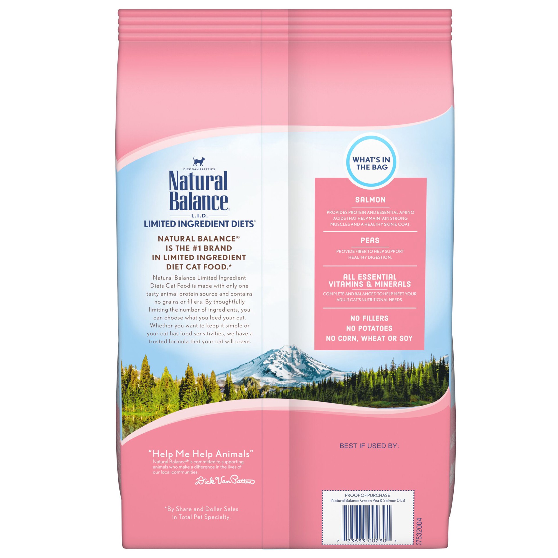 slide 3 of 5, Natural Balance L.I.D. Limited Ingredient Diets Green Pea & Salmon Formula Dry Cat Food, 5-Pound, 5 lb