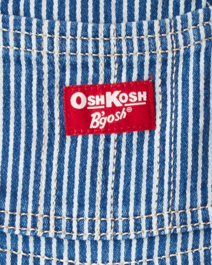 slide 3 of 3, Oshkosh Baby Vintage Inspired Hickory Denim Overalls Blue 9M, 1 ct