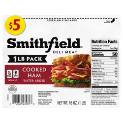 Smithfield Sliced Cooked Ham, 16 oz