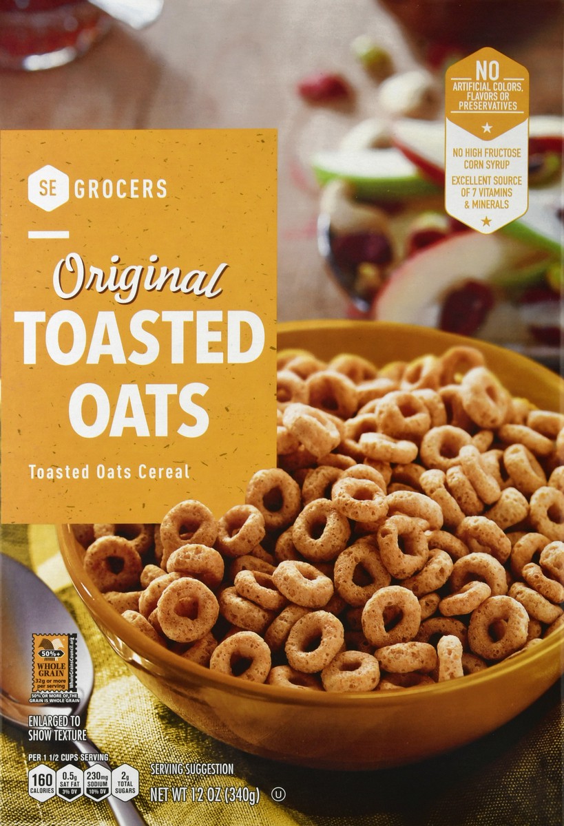 slide 8 of 9, Se Grocers Toasted Oats, 12 oz