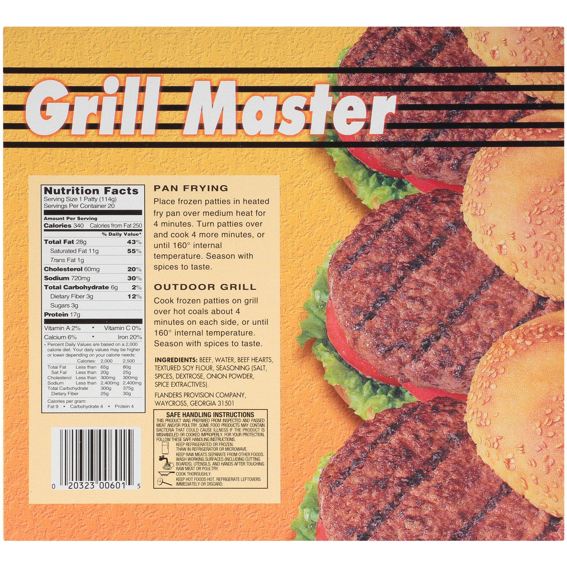 slide 2 of 8, Grill Master Quarter Pound Beef Patties 20Ct, 5 lb