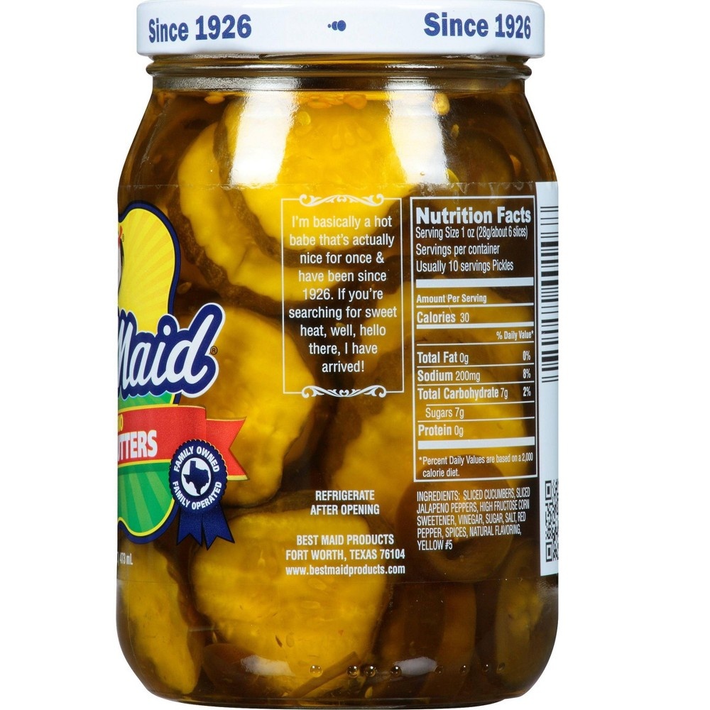 slide 4 of 4, Best Maid Jalapeno Bread & Butter Pickles, 16 oz