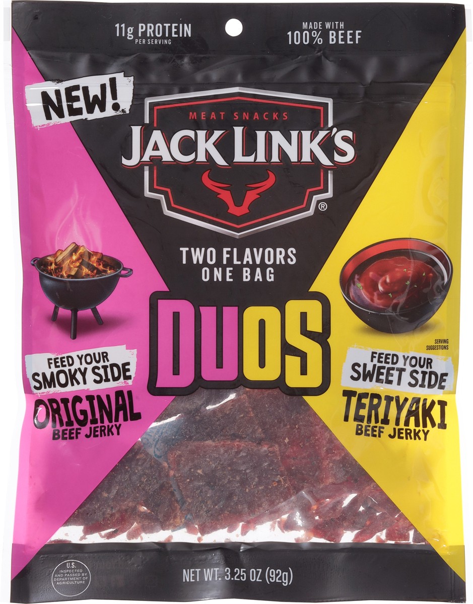 slide 11 of 14, Jack Link's Duos Original/Teriyaki Beef Jerky 3.25 oz, 3.25 oz