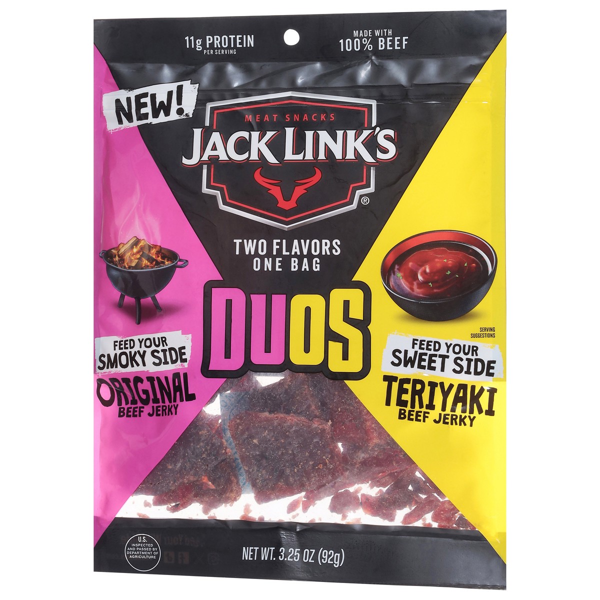 slide 4 of 14, Jack Link's Duos Original/Teriyaki Beef Jerky 3.25 oz, 3.25 oz
