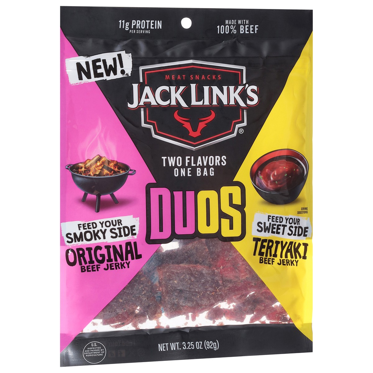 slide 3 of 14, Jack Link's Duos Original/Teriyaki Beef Jerky 3.25 oz, 3.25 oz