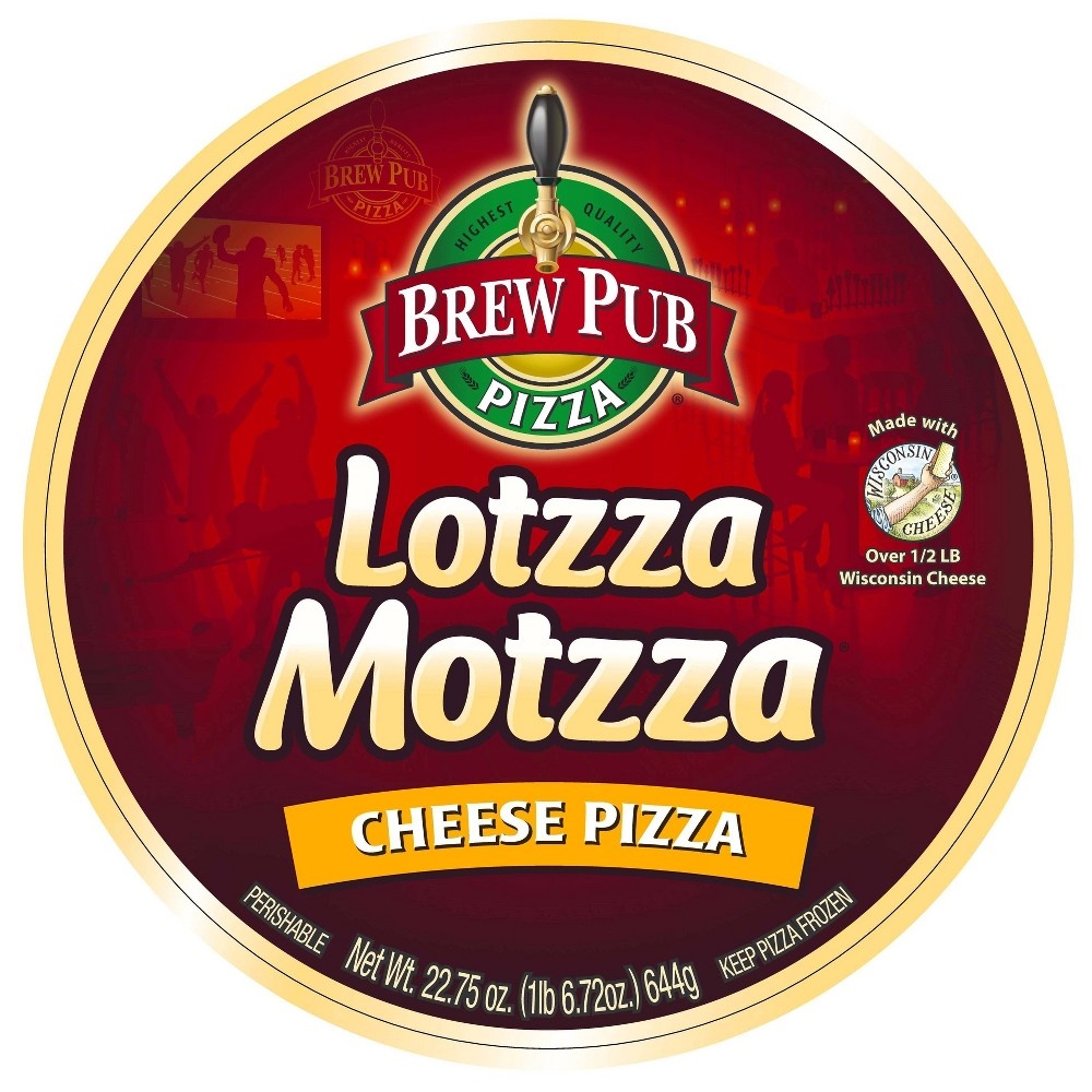 slide 2 of 3, Brew Pub Lotzza Motzza Cheese Frozen Pizza - 21.75oz, 21.75 oz