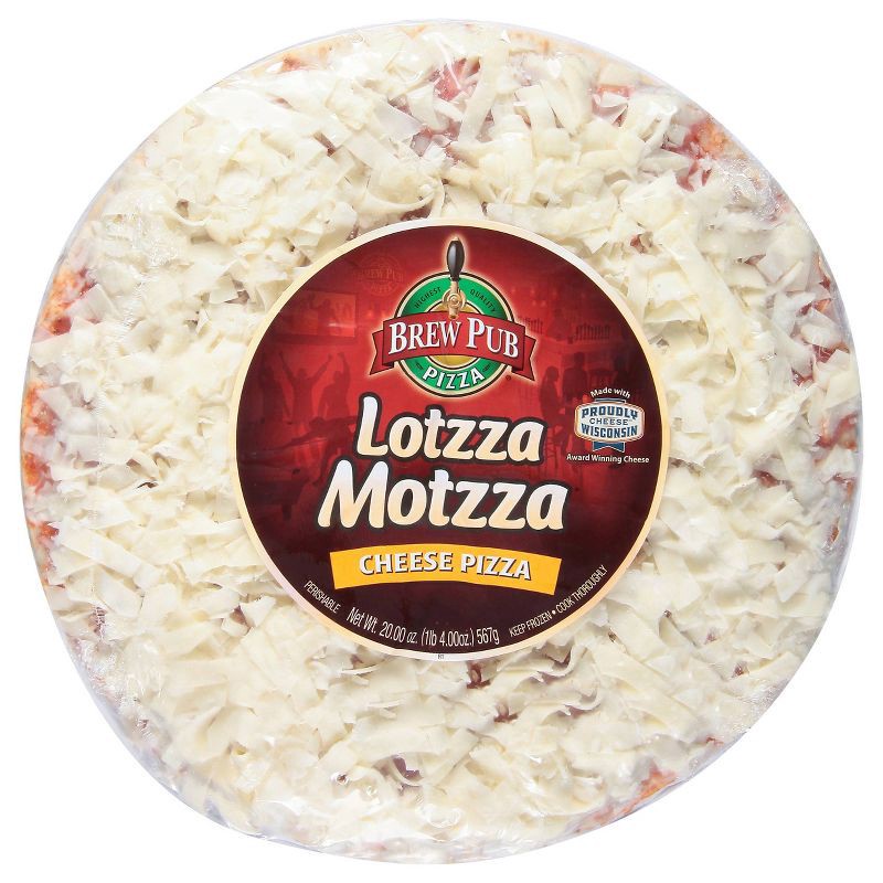 slide 1 of 3, Brew Pub Lotzza Motzza Cheese Frozen Pizza - 20oz, 21.75 oz