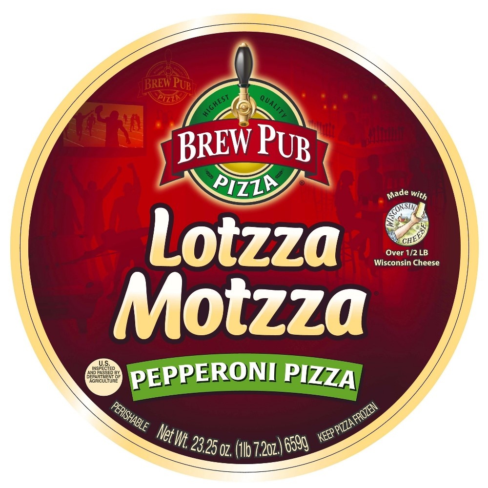 slide 2 of 3, Brew Pub Lotzza Motzza Pepperoni Frozen Pizza - 23.25oz, 23.25 oz