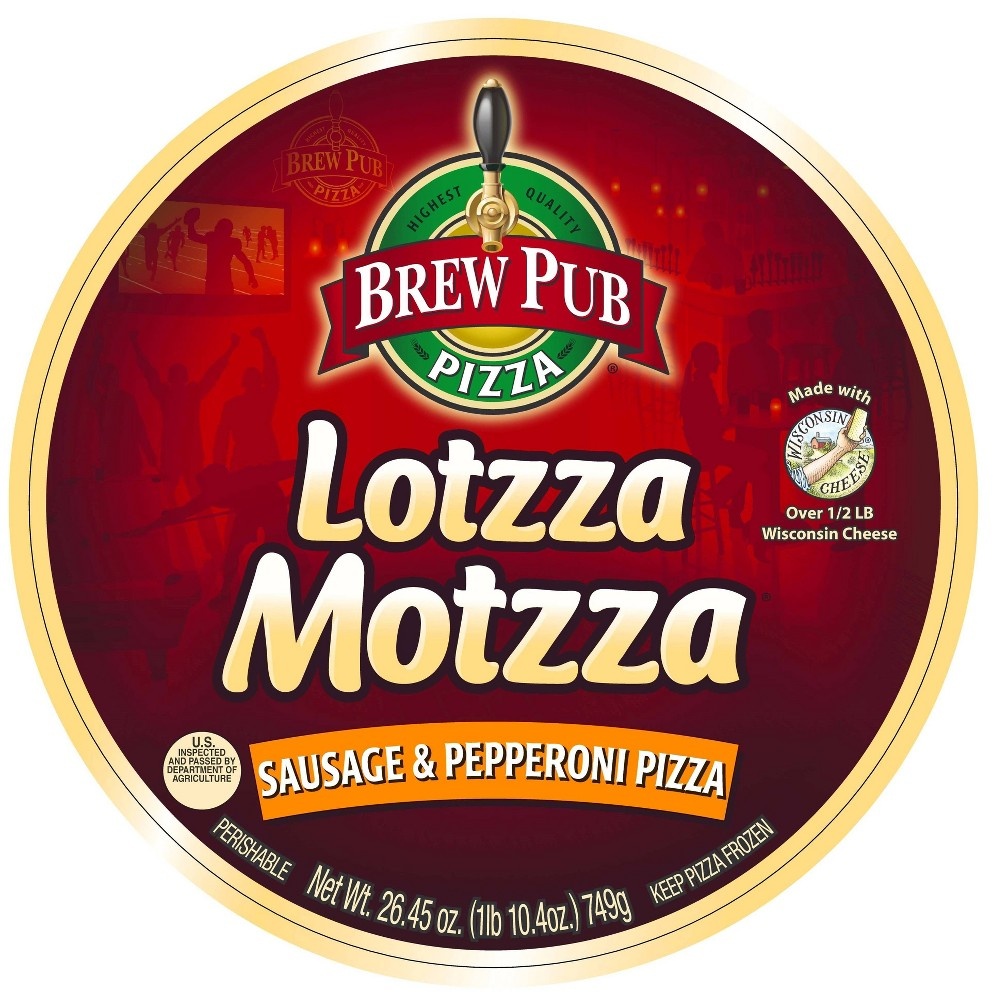 slide 2 of 3, Brew Pub Lotzza Motzza Sausage & Pepperoni Frozen Pizza - 26.45oz, 26.45 oz