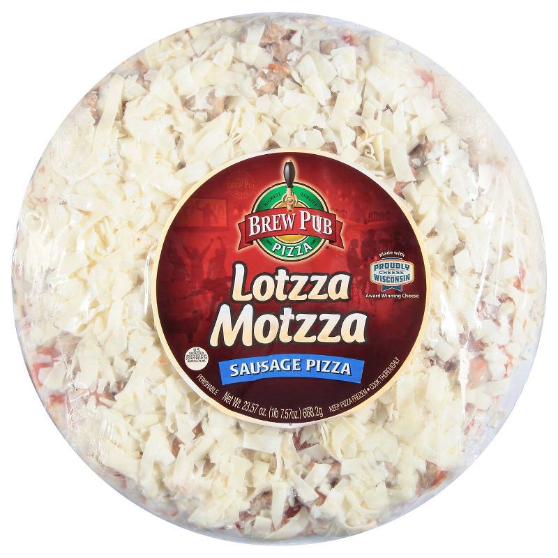 slide 1 of 4, Brew Pub Lotzza Motzza Sausage Frozen Pizza - 23.57oz, 23.57 oz