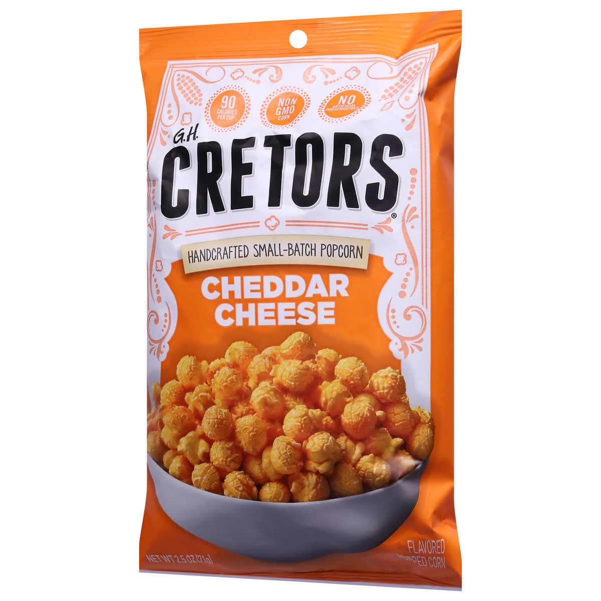 slide 3 of 9, GH Cretors Cheddar Cheese Popped Corn 2.5 oz, 2.5 oz