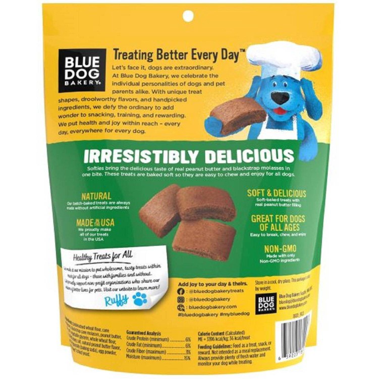 slide 2 of 2, Blue Dog Bakery Peanut Butter Softies Chewy Dog Treats Dog Treats - 16.2oz, 16.2 oz