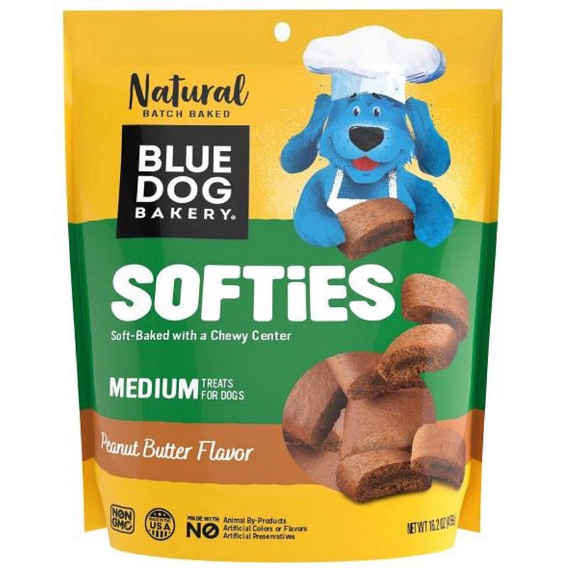 slide 1 of 3, Blue Dog Bakery Peanut Butter Softies Chewy Dog Treats Dog Treats - 16.2oz, 16.2 oz