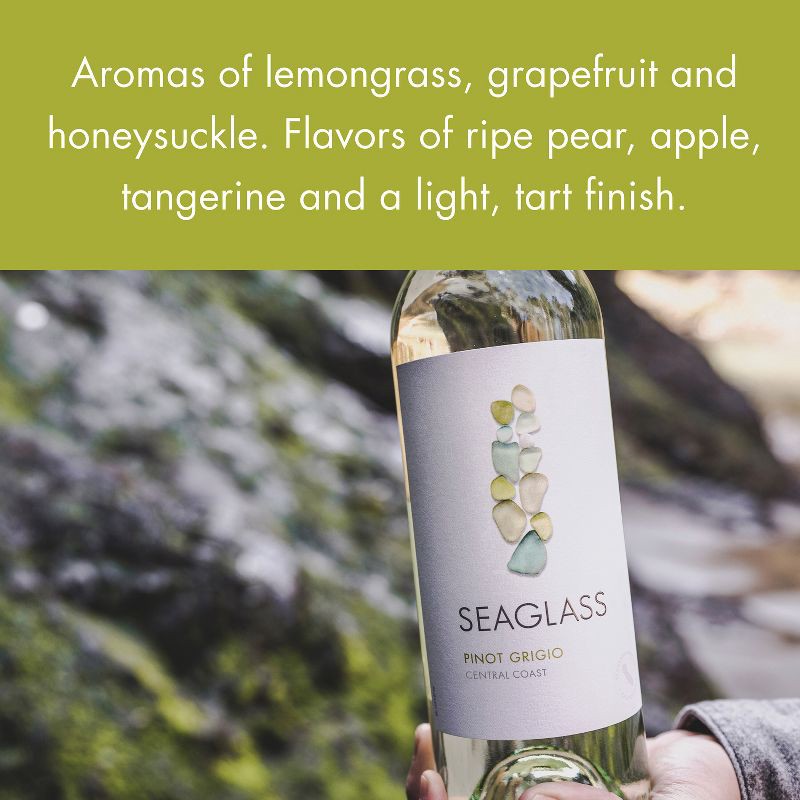 slide 4 of 6, SEAGLASS Pinot Grigio White Wine - 750ml Bottle, 750 ml