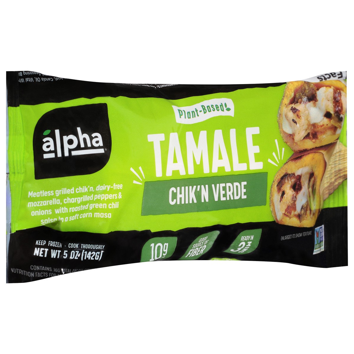 slide 14 of 14, Alpha Plant-Based Chik'n Verde Tamale 5 oz, 5 oz