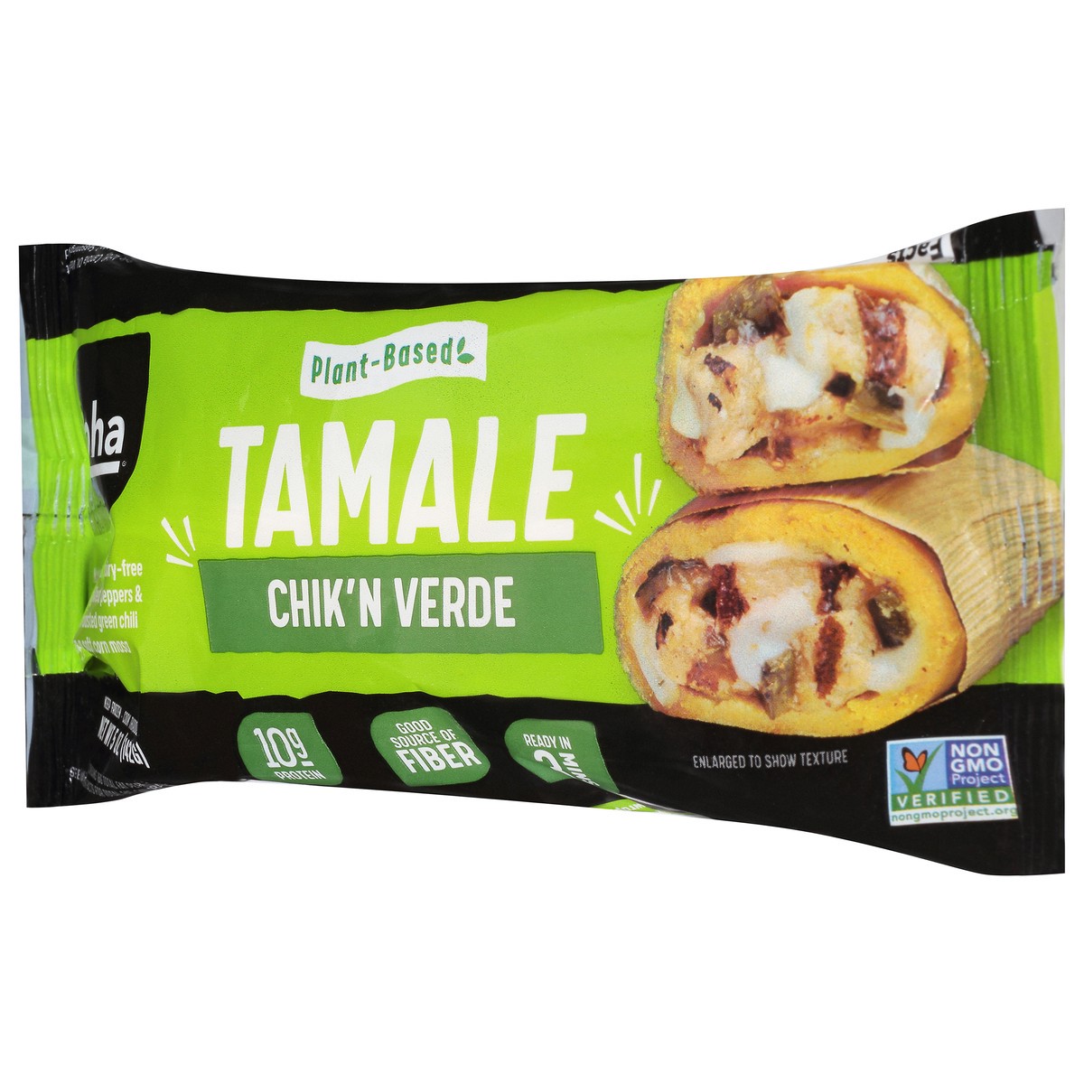 slide 7 of 14, Alpha Plant-Based Chik'n Verde Tamale 5 oz, 5 oz