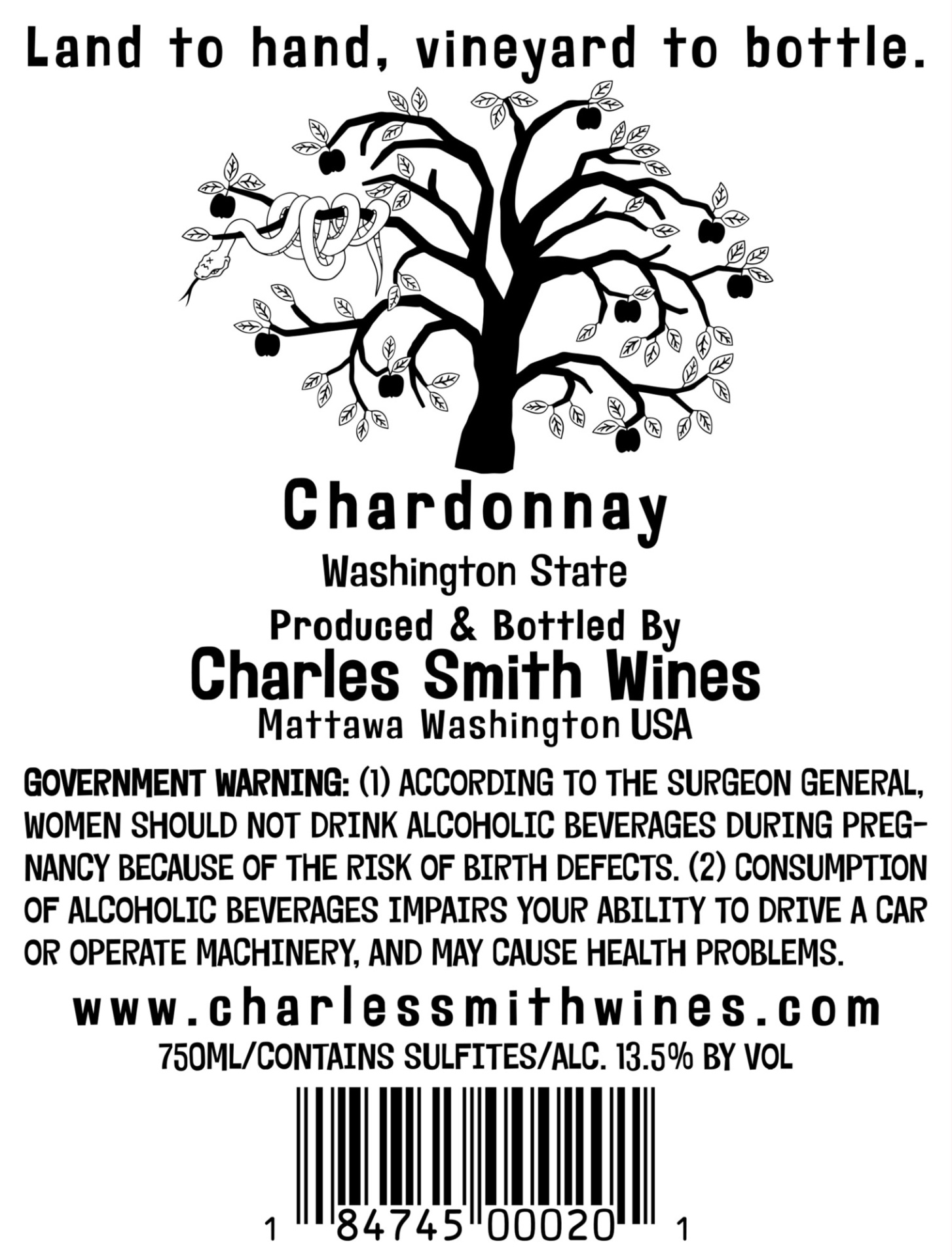 slide 3 of 3, Charles Smith Eve Chardonnay White Wine Bottle, 750 ml