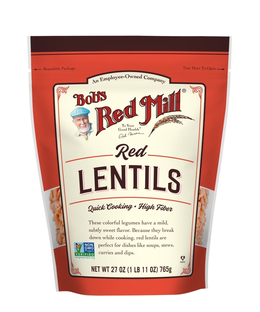 slide 1 of 1, Bob's Red Mill Red Lentils Heritage Beans, 27 oz